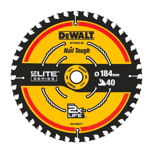 [11-DT10303] Circular saw blade DeWalt ELITE CSB 184x16mm 40T 