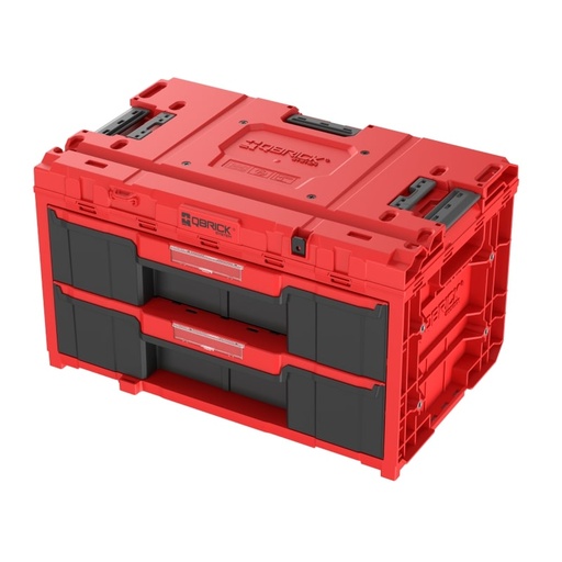 [74-ONED2] QBRICK ONE įrankių dėžė su 2 stalčiais 2.0 RED