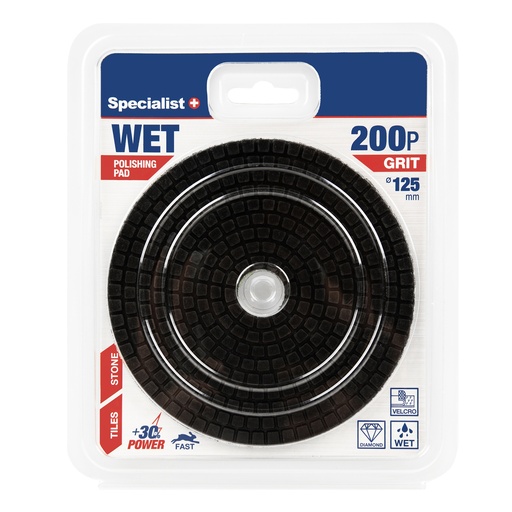 [37-2200] SPECIALIST+ diamond polishing pad, 125 mm, 200P