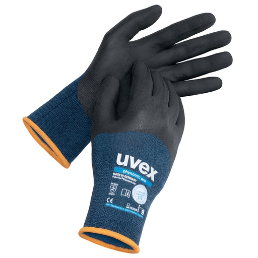 [80-6006208] PU coated safety gloves UVEX Phynomic, size 8