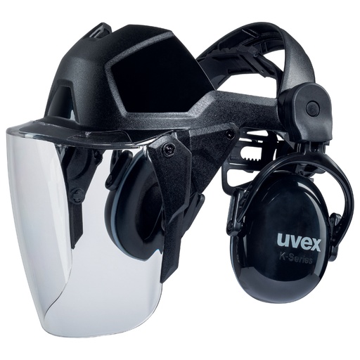 [80-9790212] Faceguard visor with earmuffs UVEX Pheos