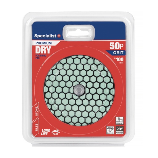 [37-4050] SPECIALIST+ diamond polishing pad, universal, 100 mm, 50P