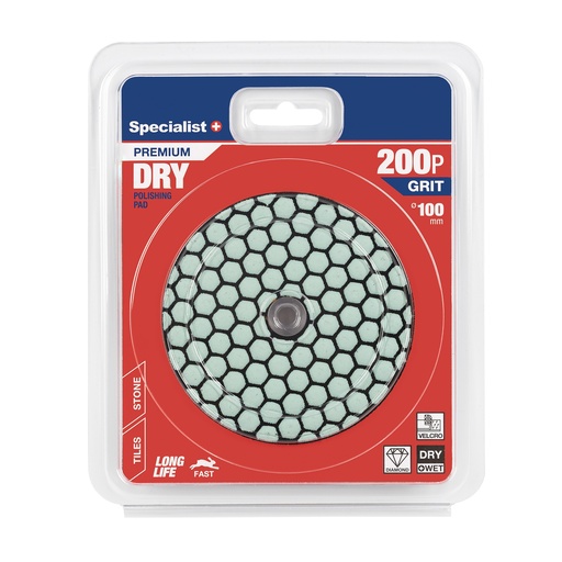 [37-4200] SPECIALIST+ diamond polishing pad, universal, 100 mm, 200P