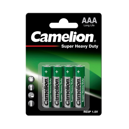[44/1-R03B4] Patareid süsinik-tsink, AAA, R03, B4, CAMELION, 4 tk