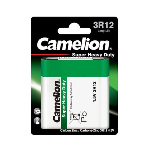 [44/1-6372] Patarei süsinik-tsink, 3R-12, 4,5V, CAMELION, 1 tk