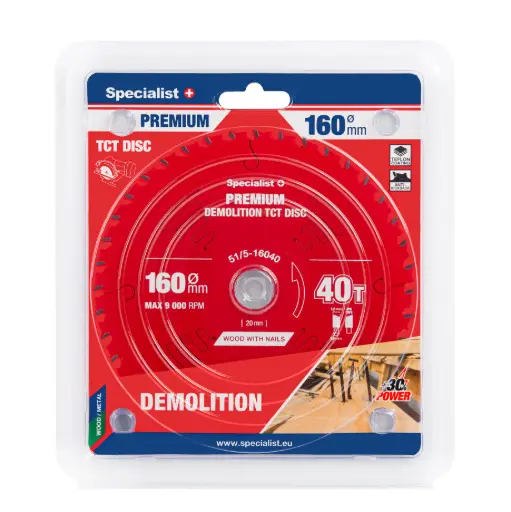 [51/5-16040] Cutting disc 160x40Tx20mm, Demolition PREMIUM, SPECIALIST+