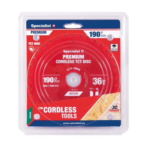 [51/2-19036] Saeketas 190x36Tx30mm, Cordless PREMIUM SPECIALIST+