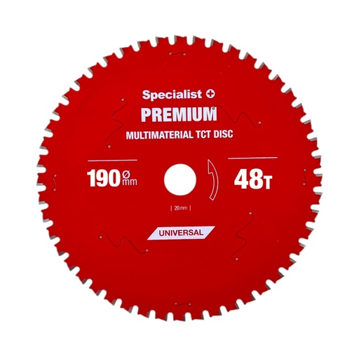 [51/3-19048] Lõikeketas 190x48Tx30mm, Multimaterial PREMIUM, SPECIALIST+