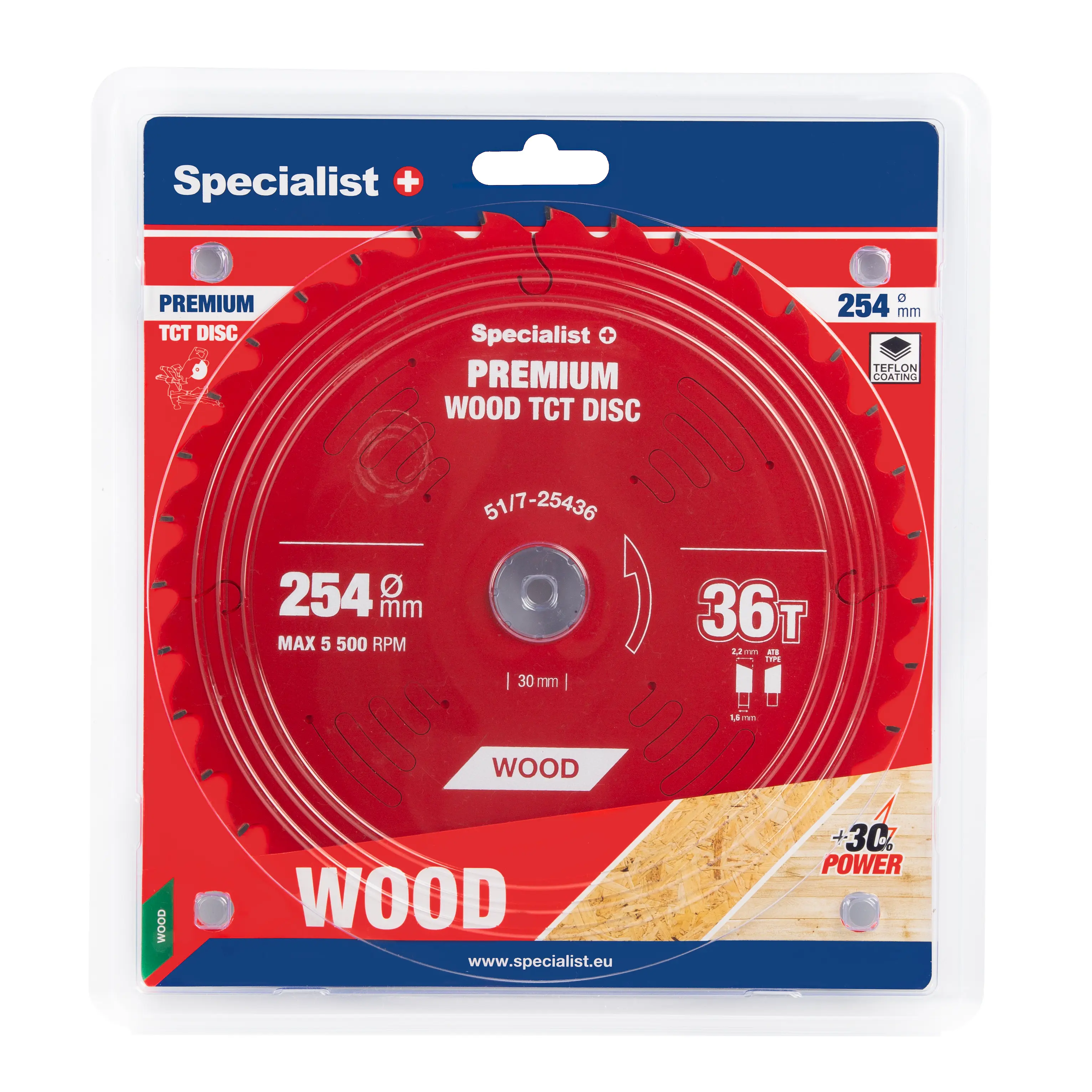 Pjovimo diskas 254x36Tx30mm, Wood PREMIUM, SPECIALIST+ | rmtools.eu