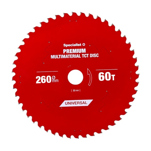 [51/8-26060] Lõikeketas 260x60Tx30mm, Multimaterial PREMIUM, SPECIALIST+ 