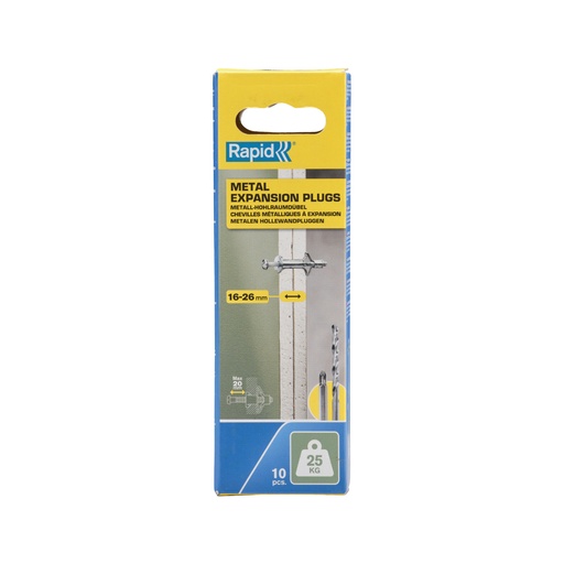 [78-5001547] Anchors for 16–26 mm walls, Rapid 10 pcs. max load 25 kg. 