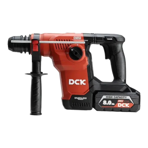 [26/8-KRH20V-28R2K] Akumuliatorinis bešepetėlinis perforatorius SDS+, 3,6J, 20V, KRH20V-28R2K, DCK (2x8,0Ah akumuliatorius, įkroviklis)