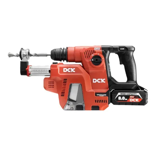 [26/8-KRHDE20V-26R2KIT] Cordless brushless rotary hammer with dust extractionSDS+, 4,3kg, 20V, KRHDE20V-26R2KIT, DCK