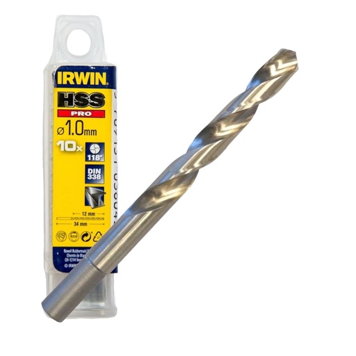 [01-010] HSS PRO DIN 338 1.00 QUAD PK10