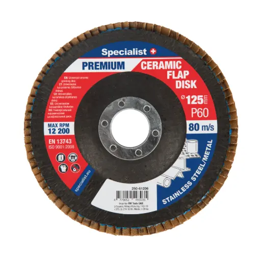 [250-61206] Lamellketas 125 mm, P60, Ceramic PREMIUM, SPECIALIST+