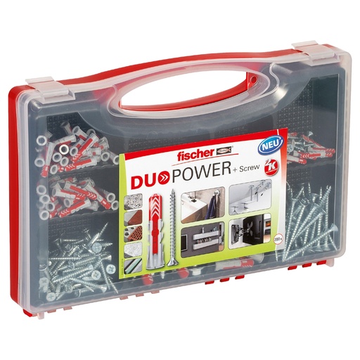 [61-536091] DuoPower Dowel and Screw Set, Fischer, 280 pcs