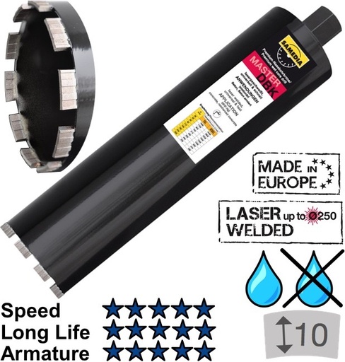 [11/2-340001] Diamond core drill bit, DBK 072 x 450 mm, SAMEDIA
