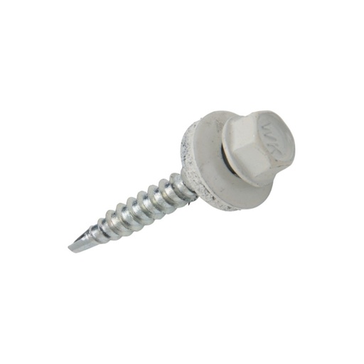 [75-WF-48019-9010] Roofing self-drilling screw for metal  4,8x19-Zn RAL9010, WF, WKRET-MET, 250pcs.