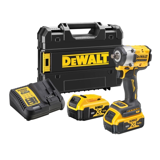 [26/5-DCF922P2T] Löögiga mutrivõti 1/2", DCF922P2T 18V, 2x5 Ah, DeWALT
