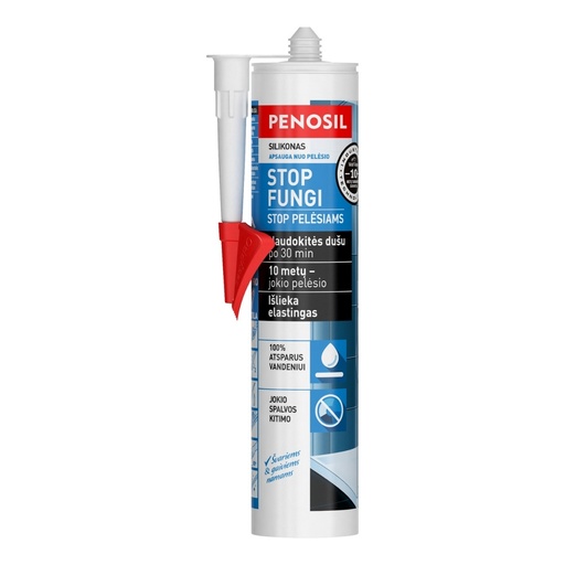 [52-H3184] PENOSIL Stop Fungi pret pelējumu izturīgs silikona hermētiķis