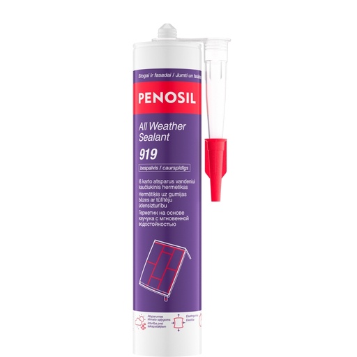 [52-H4395] Veekindel hermeetik All Weather Sealant 919, värvitu, 300 ml, PENOSIL