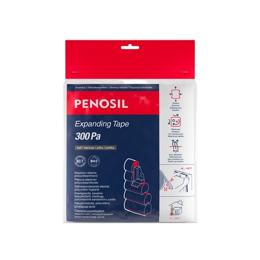 [52-ETIH0779] Isepaisuv tihenduslint Expanding Tape 300 Pa, hall, 20/8-13mm, 4,3m/rull, PENOSIL