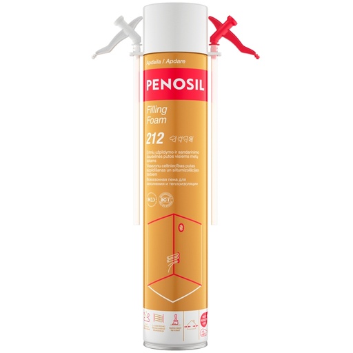 [52-A5789] Kõrrepüstoliga täitevaht Filling Foam 212, helekollane, 650 ml, PENOSIL
