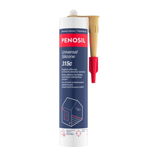 [52-H4528 ] Universalus rūgštinis silikonas Universal Silicone 315c, smėlio, 280 ml, PENOSIL