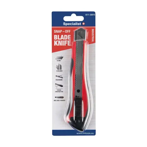 [07/1-30015] SPECIALIST+ snap-off blade knife INDUSTRIAL, 18x100mm