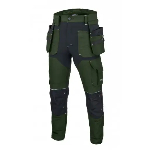 [80-STREPLZ/50] Trousers STRETCH PLUS, green, REWELLY (50 size)