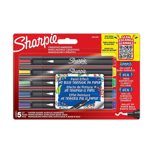 [09-2201069] Kūrybinių markerių rinkinys, SHARPIE, 5 vnt