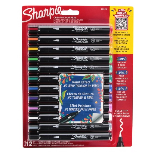 [09-2201070] Radošo marķieru komplekts, SHARPIE, 12 gab