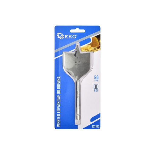 [37-G37330] Grąžtas medienai, HEX 50x152 mm, GEKO