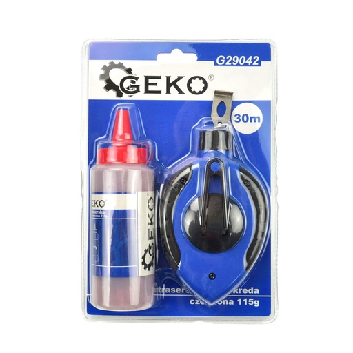 [37-G29042] Kalkinis žymeklis, 115 g raudonas + 30 m siūlas, GEKO