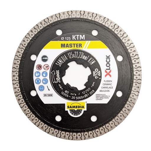 [11/1-311584] Teemantketas Samedia KTM 125x22,2/1,4, X-Lock