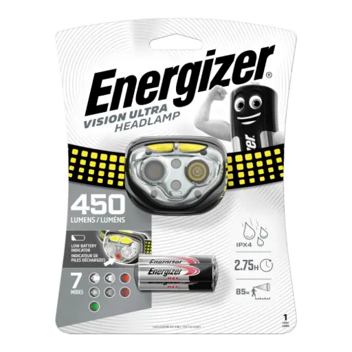 [44/4-4478] Galvos žibintuvėlis, 450lm, 3xAAA, VISION ULTRA HD, ENERGIZER