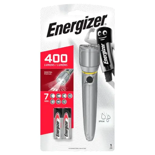 [44/4-3130] Rankinis žibintuvėlis, 400lm, 2xAA, VISION HD, ENERGIZER