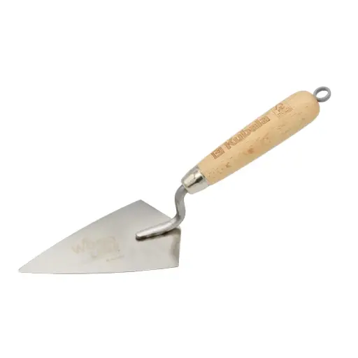 [60-5905] Nerūsējošā tērauda apmetuma špakteļlāpstiņa ar smailu galu, 80×140 mm. KUBALA