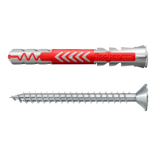 [61-538256] Universal two-component plug DuoPower 8x65 S with screw, 25 pcs. FISCHER