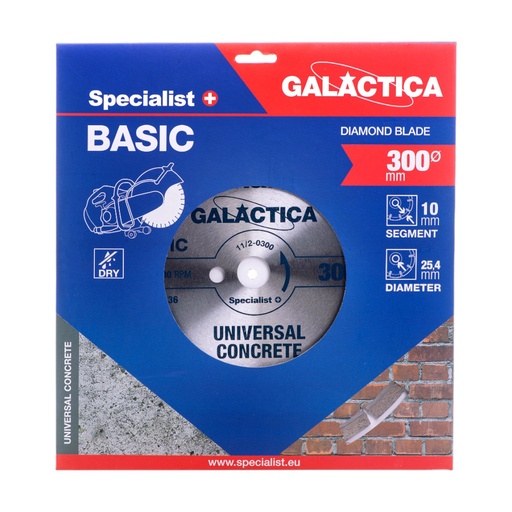 [11/2-0300] SPECIALIST+ teemantlõikeketas GALACTICA, 300x10x25,4 mm