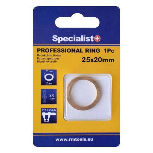[11/2-2520V] SPECIALIST+ redukcinis žiedas, PRO, 25.4x20x2 mm