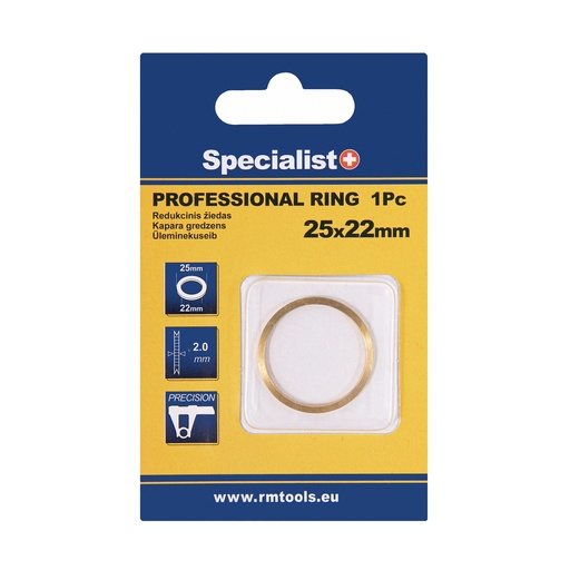 [11/2-2522V] SPECIALIST+ redukcinis žiedas PRO, 25.4x22.2x2 mm