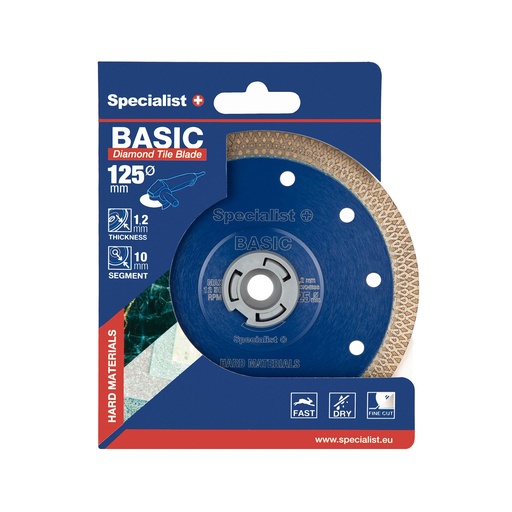 [11/2-4125B] SPECIALIST+ deim. diskas BRITVA, Basic 125x1,2x22 mm