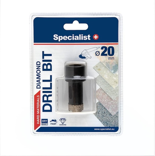 [11/2-9420] SPECIALIST+ diamond drill bit, D20 M14