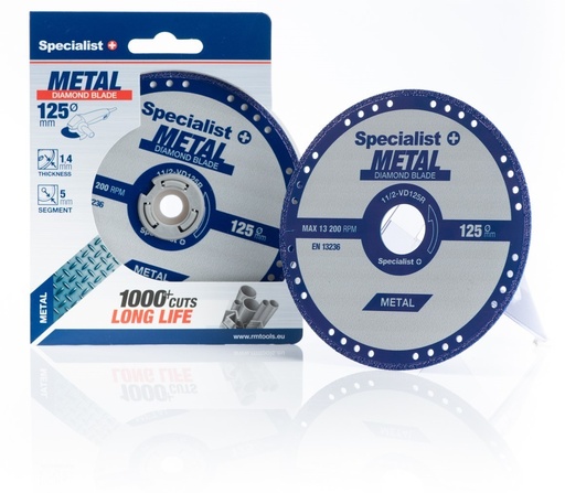 [11/2-VD125R] SPECIALIST+ deim. pj. diskas metalui 125x1.4x22.23 mm