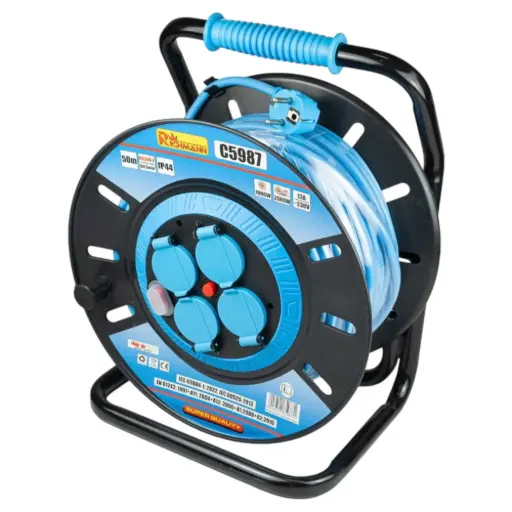 [42-C5987] Cable reel, 50 m, 3x1,5, RICHMANN