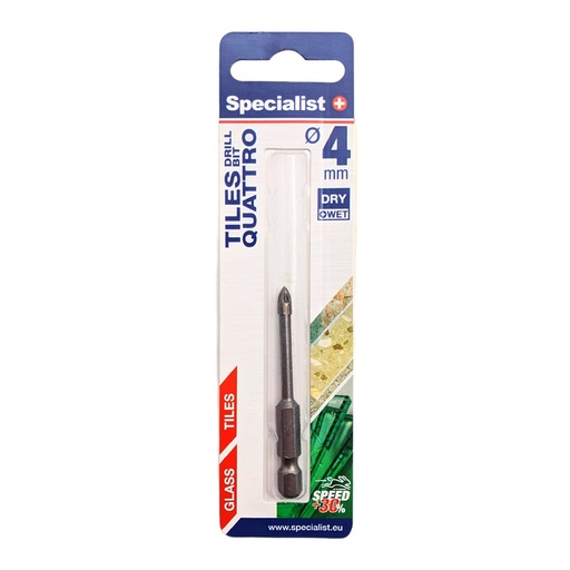 [18/2-040] SPECIALIST+ glass drill, 4 mm