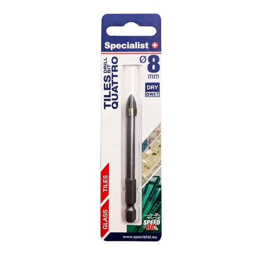[18/2-080] SPECIALIST+ glass drill, 8 mm