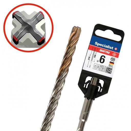 [19/3-06150] SPECIALIST+ hammer drill QUATTRO, 6/150 x 210 mm