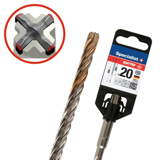 [19/3-20200] SPECIALIST+ hammer drill QUATTRO, 20/200 x 260 mm